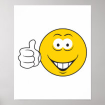 Thumbs Up Smiley Face Print