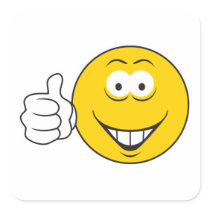 Thumbs Up Smiley Face Sticker