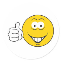 Thumbs Up Smiley Face Stickers