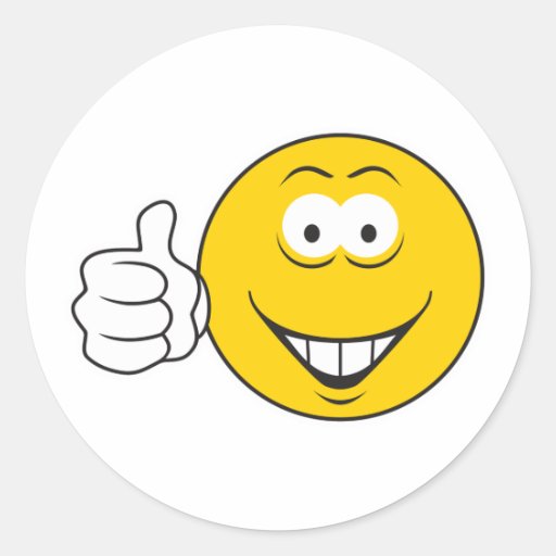 Thumbs Up Smiley Face Stickers