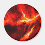 Thunders - Red Abstract Modern Art Magnet