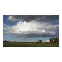 Thunderstorm Building In Labette County, Kansas Photo Print
