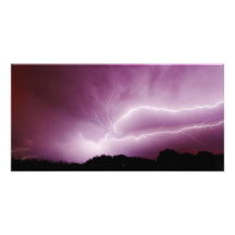 Thunderstorm Lighting viewed from Petit-Croix Photo Cards