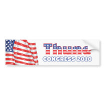 Thune Patriotic American Flag 2010 Elections Bumper Stickers