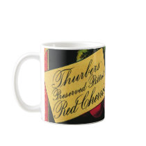 Thurber Cherries, Vintage Fruit Crate Label Art Coffee Mugs