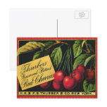 Thurber Cherries, Vintage Fruit Crate Label Art Post Cards
