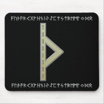 Thurisaz Rune gold mousepads