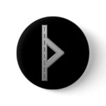 Thurisaz Rune grey buttons