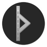 Thurisaz Rune grey stickers