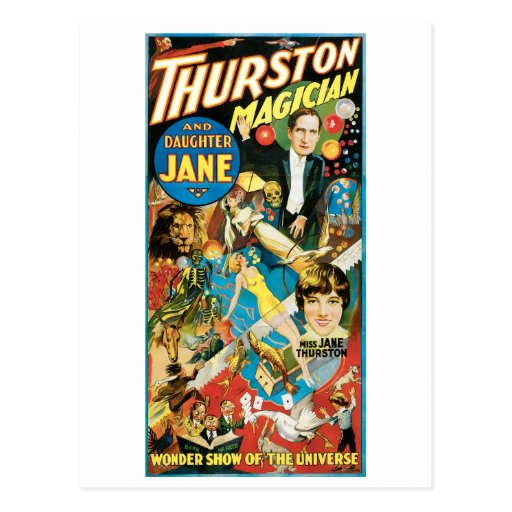 Thurston Magician & Jane ~ Vintage Magic Act Post Cards
