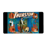 Thurston Vintage 1910 Magician Poster Personalised Shipping Label