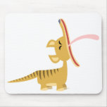 Thylacine de baîllement Mousepad de bande dessinée tapis de souris
