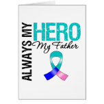 Thyroid Cancer ALWAYS MY HERO MY FATHER Greeting Card