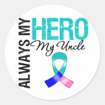 Thyroid Cancer ALWAYS MY HERO MY Uncle Sticker