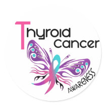 Thyroid Cancer BUTTERFLY 3.1 Stickers