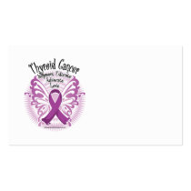 Thyroid Cancer Butterfly 3 Business Card Template