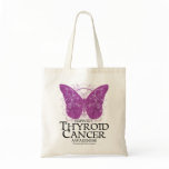 Thyroid Cancer Butterfly Tote Bags