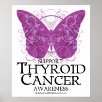Thyroid Cancer Butterfly Print