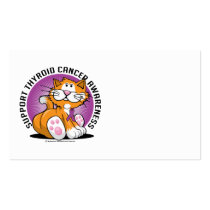 Thyroid Cancer Cat Business Card