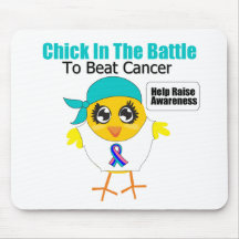 Thyroid Cancer Chick In The Battle to Beat Cancer Mousepads