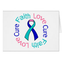 Thyroid Cancer Faith Love Cure Greeting Card