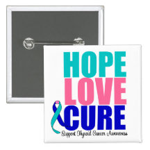 Thyroid Cancer Hope Love Cure Pins