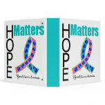 Thyroid Cancer Hope Matters Jewelled Ribbon Binder