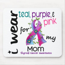 Thyroid Cancer I Wear Ribbon For My Mom 43 Mousepad
