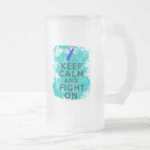 Thyroid Cancer Keep Calm and Fight On Coffee Mugs