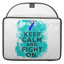 Thyroid Cancer Keep Calm and Fight On Sleeve For MacBook Pro