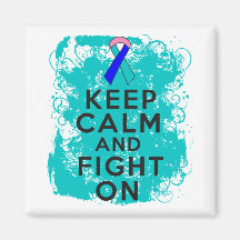 Thyroid Cancer Keep Calm and Fight On Magnet