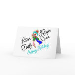 Thyroid Cancer Love Hope Holidays cards