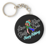 Thyroid Cancer Love Hope Holidays keychains