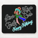 Thyroid Cancer Love Hope Holidays mousepads