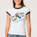 Thyroid Cancer Love Hope Holidays t-shirts