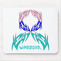 Thyroid Cancer Mens Warrior Tribal Mousepad