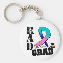 Thyroid Cancer Radiation Therapy RAD Grad Keychains