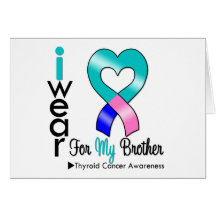 THYROID CANCER Ribbon For My Brother Card