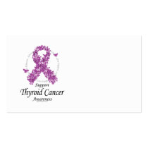 Thyroid Cancer Ribbon of Butterflies Business Cards