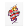 Thyroid Cancer Tattoo Heart Postcard