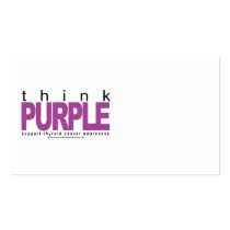 Thyroid Cancer Think Purple Business Cards