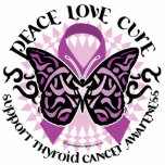 Thyroid Cancer Tribal Butterfly Cut Out