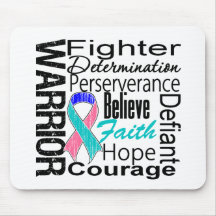 Thyroid Cancer Warrior Collage Mousepads