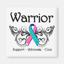 Thyroid Cancer Warrior Scroll Magnets