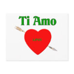Ti Amo (I Love You) postcards