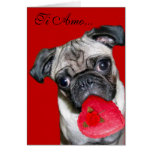 Ti Amo Pug Greeting card