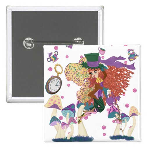 Tia the Tea Party Fairy Parody Pinback Buttons