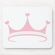 Tiara-only-pink Mouse Pads