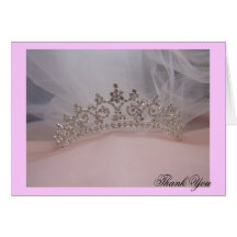 tiara, Thank You Greeting Card