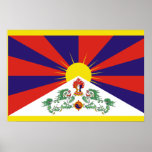 Tibet, China flag Posters